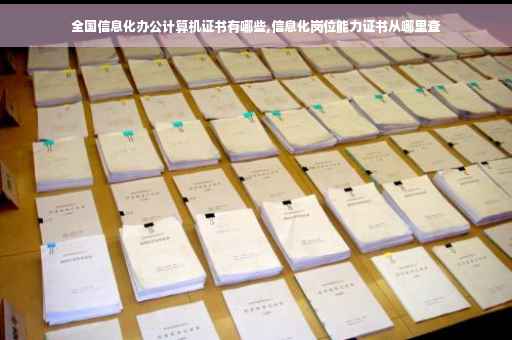 全国信息化办公计算机证书有哪些,信息化岗位能力证书从哪里查