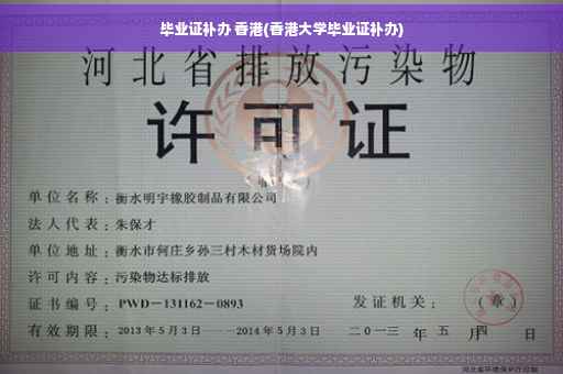 毕业证补办 香港(香港大学毕业证补办)