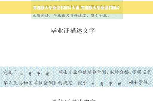 芜湖联大毕业证书图片大全,芜湖联大毕业证书图片