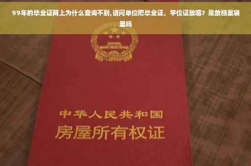 99年的毕业证网上为什么查询不到,请问单位把毕业证，学位证放哪？是放档案袋里吗