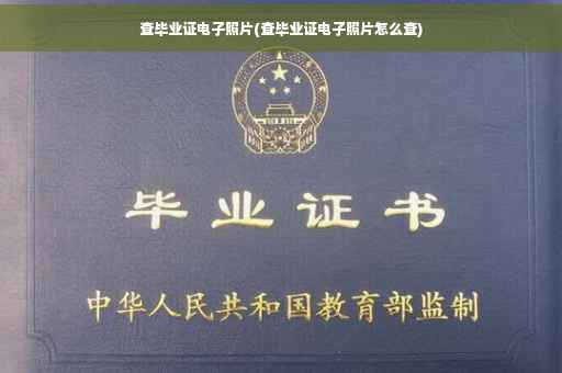查毕业证电子照片(查毕业证电子照片怎么查)