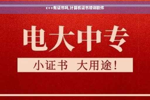 c++有证书吗,计算机证书培训软件
