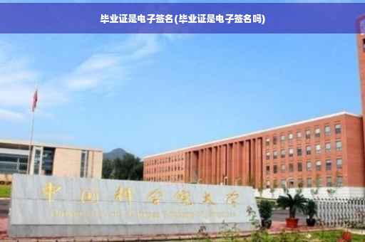 毕业证是电子签名(毕业证是电子签名吗)