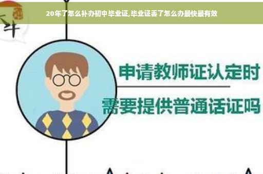 20年了怎么补办初中毕业证,毕业证丢了怎么办最快最有效