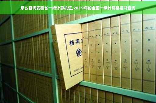 怎么查询安徽省一级计算机证,2019年的全国一级计算机证书查询