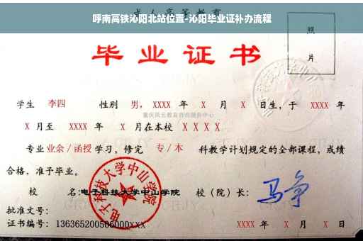 呼南高铁沁阳北站位置-沁阳毕业证补办流程