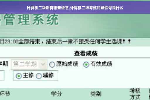 计算机二级都有哪些证书,计算机二级考试的证件号是什么