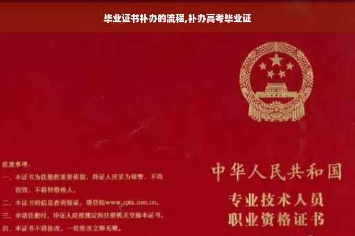 毕业证书补办的流程,补办高考毕业证