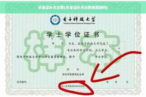 毕业证补办次数(毕业证补办次数有限制吗)
