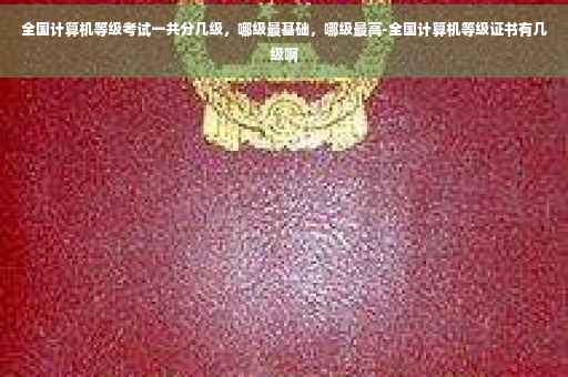 全国计算机等级考试一共分几级，哪级最基础，哪级最高-全国计算机等级证书有几级啊