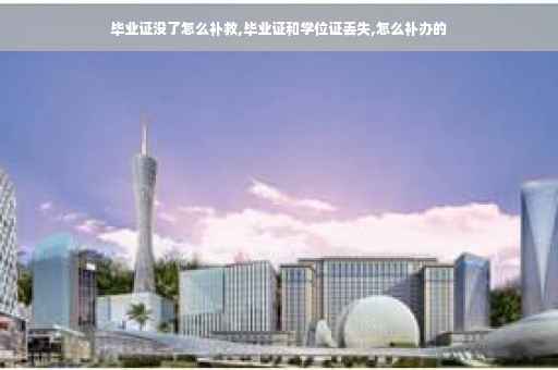 毕业证没了怎么补救,毕业证和学位证丢失,怎么补办的