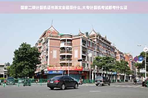 国家二级计算机证书英文全称是什么,大专计算机考试都考什么证