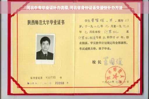 河北中专毕业证补办流程,河北省身份证丢失最快补办方法
