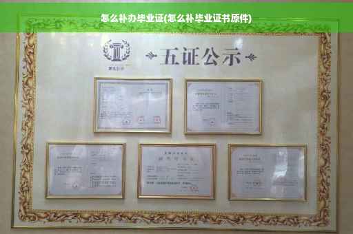 怎么补办毕业证(怎么补毕业证书原件)