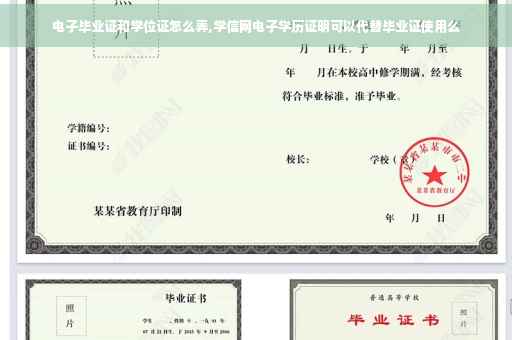 电子毕业证和学位证怎么弄,学信网电子学历证明可以代替毕业证使用么
