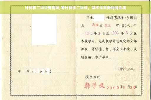 计算机二级证有用吗,考计算机二级证，是不是浪费时间金钱
