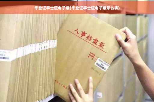 毕业证学士证电子版(毕业证学士证电子版怎么弄)