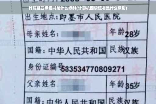 计算机四级证书是什么级别(计算机四级证书是什么级别)