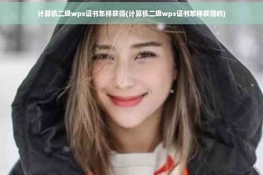 计算机二级wps证书怎样获得(计算机二级wps证书怎样获得的)