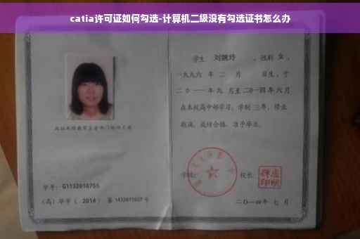 catia许可证如何勾选-计算机二级没有勾选证书怎么办