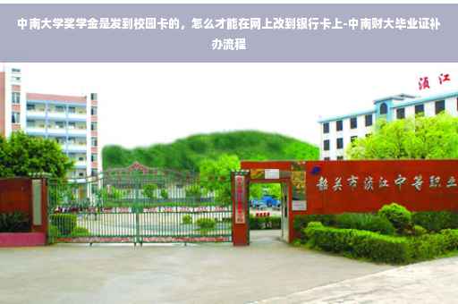 中南大学奖学金是发到校园卡的，怎么才能在网上改到银行卡上-中南财大毕业证补办流程