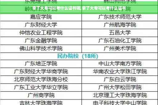 拿了大专可以考什么证书呢,拿了大专可以考什么证书