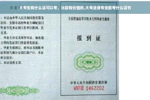 大专生有什么证可以考，比较有价值的,大专法律专业能考什么证书
