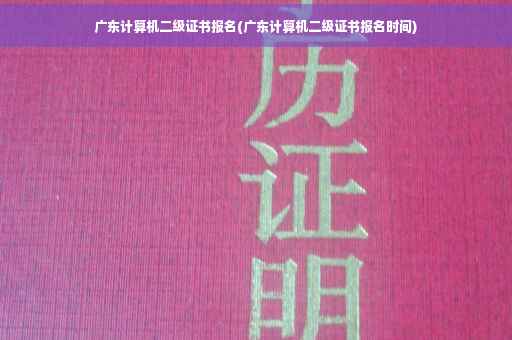 广东计算机二级证书报名(广东计算机二级证书报名时间)