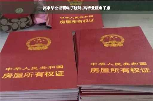高中毕业证有电子版吗,高毕业证电子版