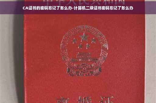 CA证书的密码忘记了怎么办-计算机二级证书密码忘记了怎么办 CA证书的密码忘记了怎么办-计算机二级证书密码忘记了怎么办