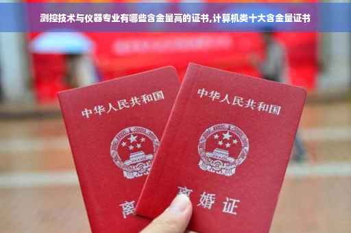 测控技术与仪器专业有哪些含金量高的证书,计算机类十大含金量证书