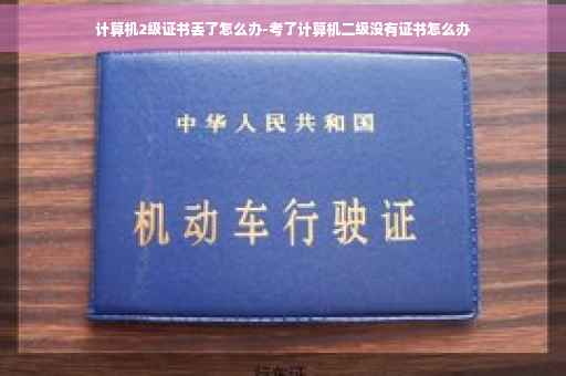 计算机2级证书丢了怎么办-考了计算机二级没有证书怎么办