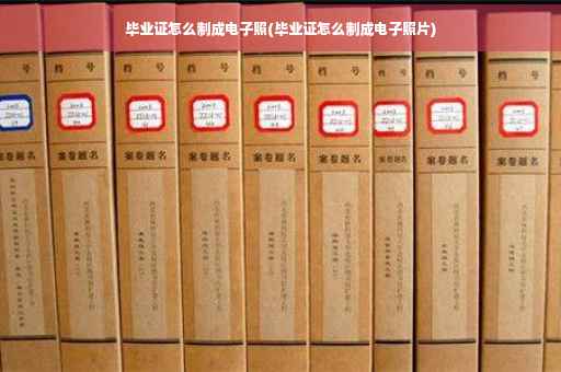 毕业证怎么制成电子照(毕业证怎么制成电子照片)