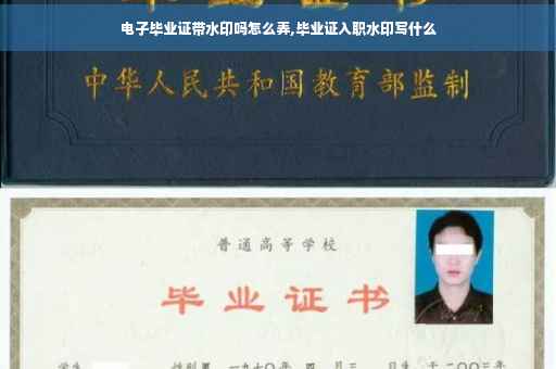 电子毕业证带水印吗怎么弄,毕业证入职水印写什么