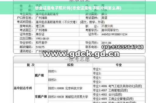 毕业证是电子照片吗(毕业证是电子照片吗怎么弄)