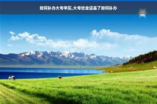 如何补办大专学历,大专毕业证丢了如何补办
