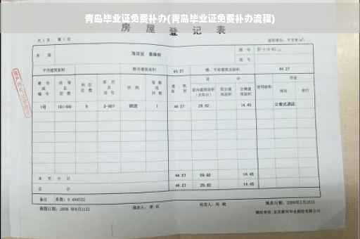 青岛毕业证免费补办(青岛毕业证免费补办流程)