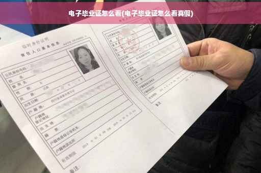 电子毕业证怎么看(电子毕业证怎么看真假)