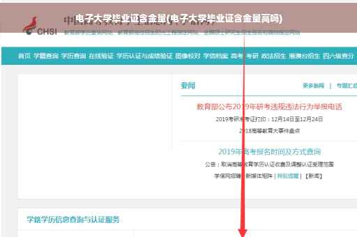 电子大学毕业证含金量(电子大学毕业证含金量高吗)