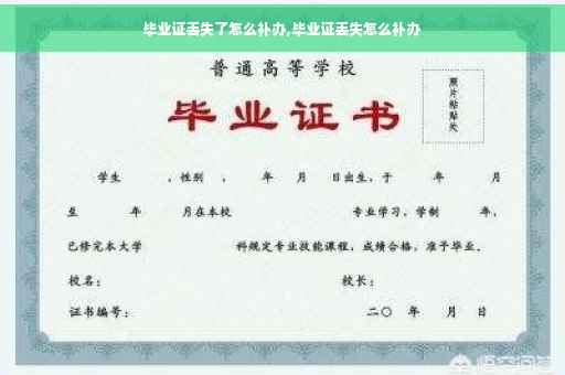 毕业证丢失了怎么补办,毕业证丢失怎么补办