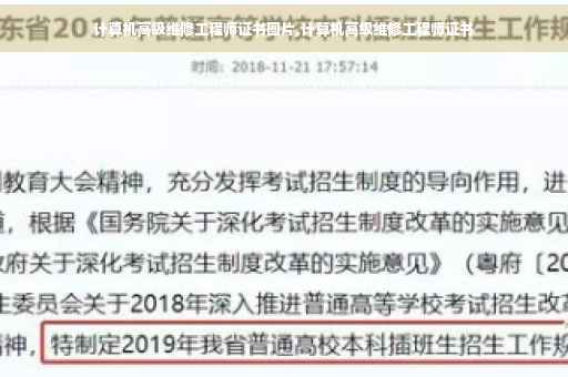 计算机高级维修工程师证书图片,计算机高级维修工程师证书