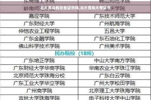 北大青鸟有毕业证书吗,北大青鸟大专证书