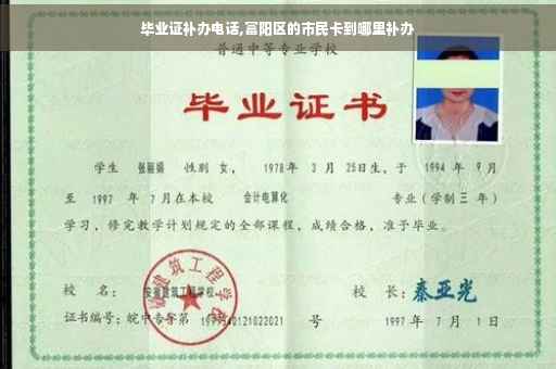 毕业证补办电话,富阳区的市民卡到哪里补办
