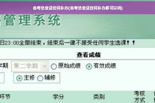 自考毕业证任何补办(自考毕业证任何补办都可以吗)