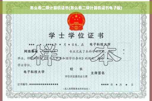 怎么看二级计算机证书(怎么看二级计算机证书电子版)