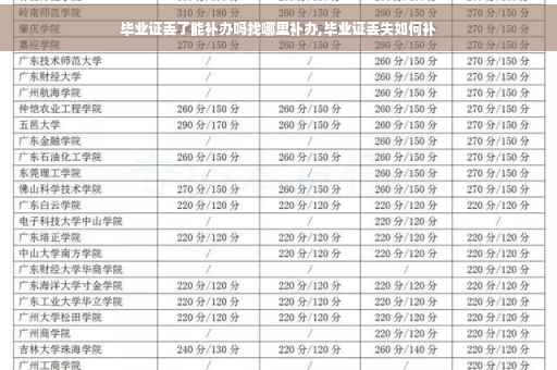 毕业证丢了能补办吗找哪里补办,毕业证丢失如何补