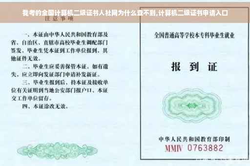 我考的全国计算机二级证书人社网为什么查不到,计算机二级证书申请入口