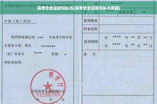 高考毕业证如何补办(高考毕业证如何补办流程)