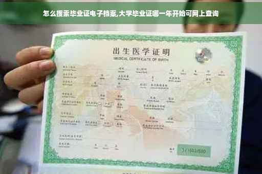 怎么搜索毕业证电子档案,大学毕业证哪一年开始可网上查询