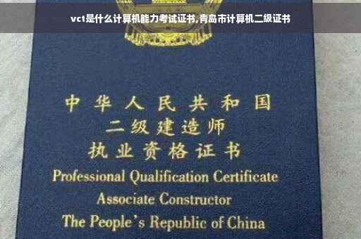 vct是什么计算机能力考试证书,青岛市计算机二级证书
